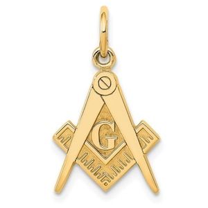Solid 14 K Gold Masonic charm / pendant